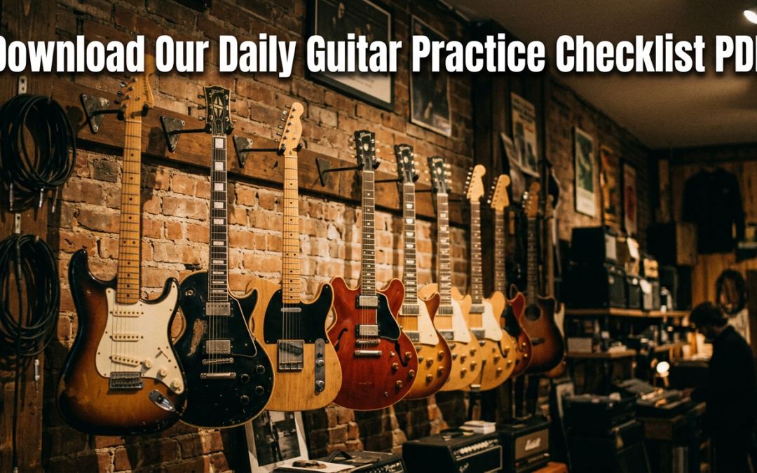 The Daily Guitar Practice Checklist PDF That Turns Random Practice Into Real Progress